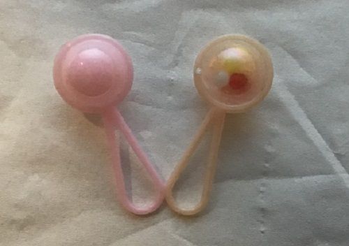 (€ 1,80/VKE) Miniatur Baby-Rassel, rosa